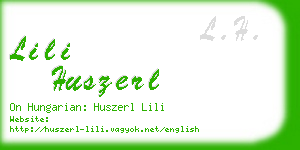 lili huszerl business card
